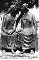 The Visit - Bronze by Clement Renzi